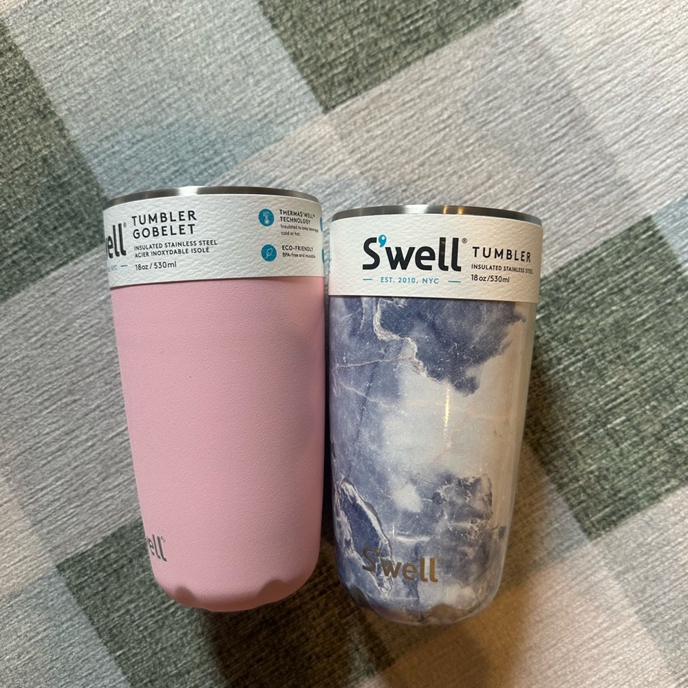 S'well Pink and Marble Tumblers